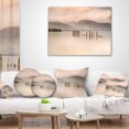 thumbnail image 3 of Designart Loch Lomond Jetty and Mountains - Landscape Printed Throw Pillow - 18x18, 3 of 4