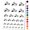 Black, variant on Elephant Flying an Airplane Plane Water Resistant Temporary Tattoo Set Fake Body Art Collection - Red