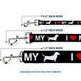 thumbnail image 3 of Buckle-Down Pet Leash, Dog Leash, I Heart My Wiener Dog Silhouette Black White Red, 4 Feet Long 1.0 Inch Wide, 3 of 6