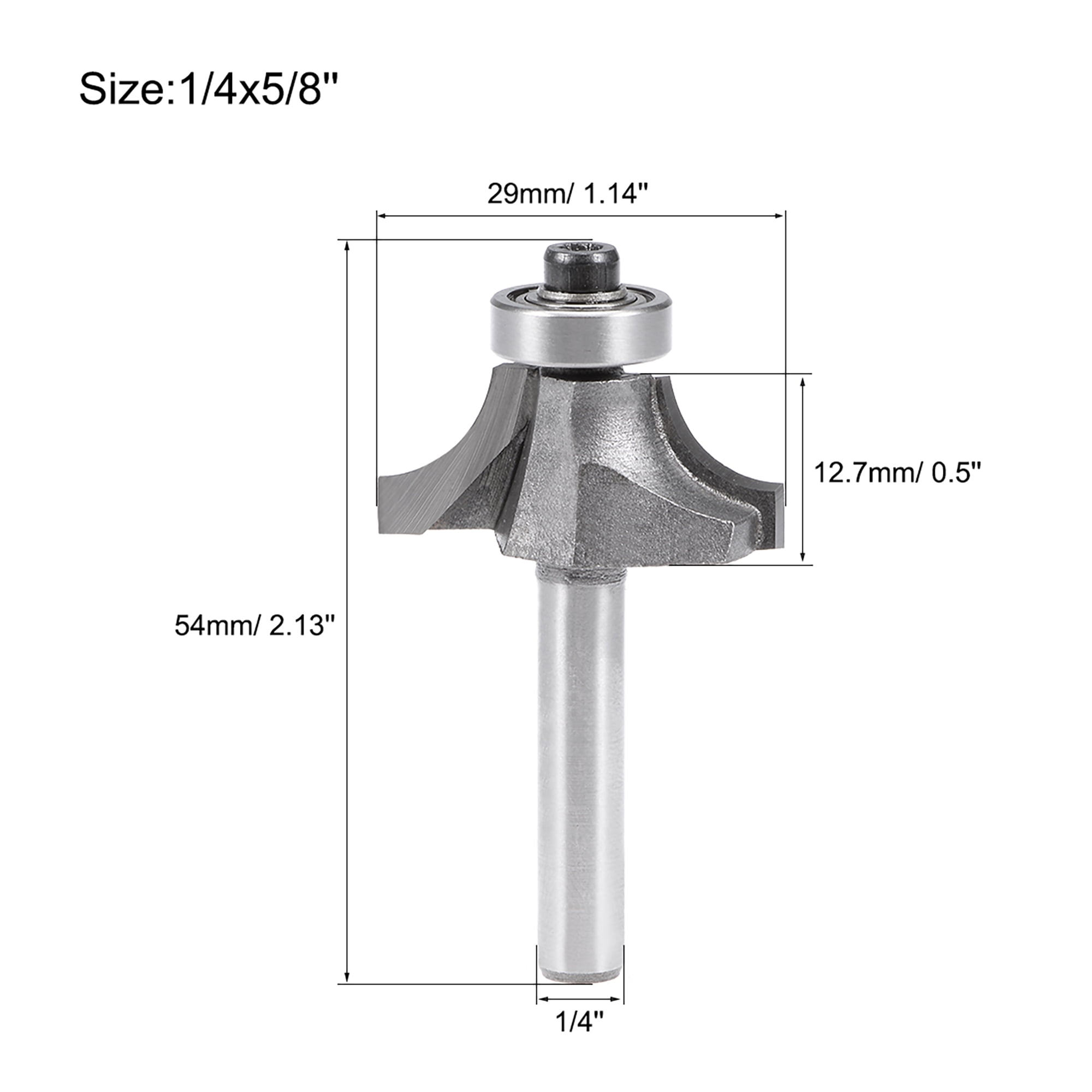 Router Bit 1 4 Shank 5 8 Inch Dia Round Corner Tungsten Steel Walmart Com Walmart Com