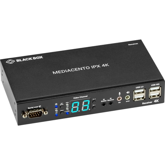 Black Box MediaCento IPX 4K Receiver - HDMI- USB- Serial- IR- Audio - 1 Computer(s (VXHDMI4KIPRX)