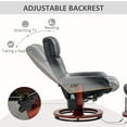 thumbnail image 5 of HOMCOM Massage Recliner Chair with Ottoman, Swivel Recliner and Footrest, Faux Leather Reclining Chair with Remote Control, 10 Vibration Points and Side Pocket, Black, 5 of 10