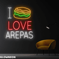 thumbnail image 2 of Glowneon I Love Arepas Neon Sign, Colombian Arepas Store Led Light, 2 of 5