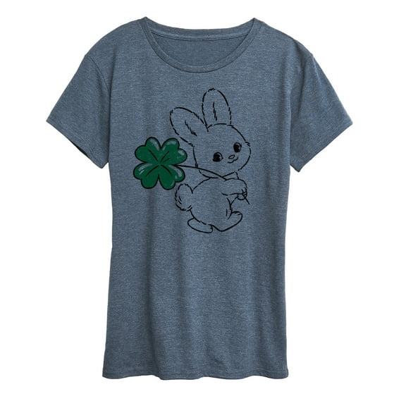 Instant Message - Bunny And Clover - Women's Short Sleeve Graphic T-Shirt