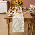 thumbnail image 4 of Table Runners 120 Inches Long Dress Scarves, Cream Leaves Farmhouse Coffee/Dining/Kitchen Table Decor Table Runner for Living Room, Farmhouse Botanical Branch Vintage Modern 13x120 Inch, 4 of 9