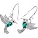 thumbnail image 5 of 1 par de pendientes de colibrí volador, pendientes de moda, pendientes colgantes, joyería para regalo., 5 of 5