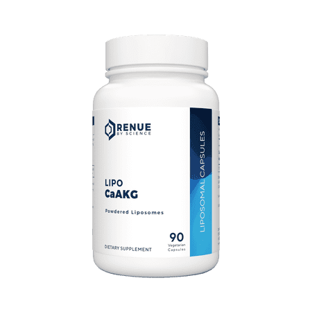 RENUE by SCIENCE CA AKG Supplement | High Strength Liposomal Calcium AKG | 90 Calcium Alpha-Ketoglutarate Capsules - 300mg CA AKG per Serving CA-AKG Supplement | Non-GMO & Made in the USA