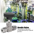 thumbnail image 4 of 304 Stainless Steel Needle Valve, 2-Way Tightness Delicate  High Pressure Needle Valve, For Water Gas Liquid Strong Connection Ф1/4, 4 of 8