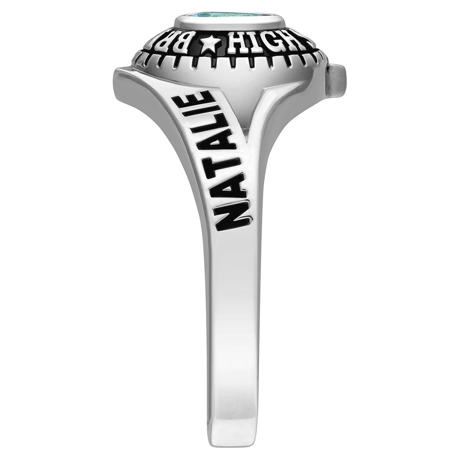 Order Now for 2025 Graduation, Freestyle Class Rings Customized Multicolor Class Rings, Sterling Silver Platinium