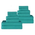 thumbnail image 3 of Family Modern Cotton 12-Piece Towel Set, Turquoise by Blue Nile Mills, 3 of 8