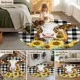 thumbnail image 6 of Round Rugs 3.3 Ft, Farmhouse Cow Non Slip Area Rugs for Kitchen Bedroom Entryway, Vintage Country Sunflower Black Buffalo Plaid Washable Carpet Runner Rug Floor Mats for Bedroom Home Decor, 6 of 9