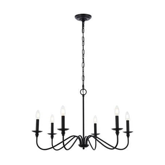 30 in. Rohan Chandelier, Matte Black
