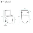 thumbnail image 6 of St. Tropez One-Piece 12" Rough-in 1.28 GPF Right-Hand Vortex Flush Elongated Toilet in Matte Black, 6 of 10