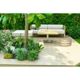 thumbnail image 3 of Boston Extérieur Cabana Stripe Pouf Pouf Jaune 22 X 22, 3 of 3