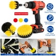 thumbnail image 3 of 3Pcs Drill Brush TeqHome Power Scrubber Cleaning Brush Set Drill Cleaner Combo Kit for Grout Floor Tub Shower Tile Bathroom Kitchen Car Surface Yellow, 3 of 8