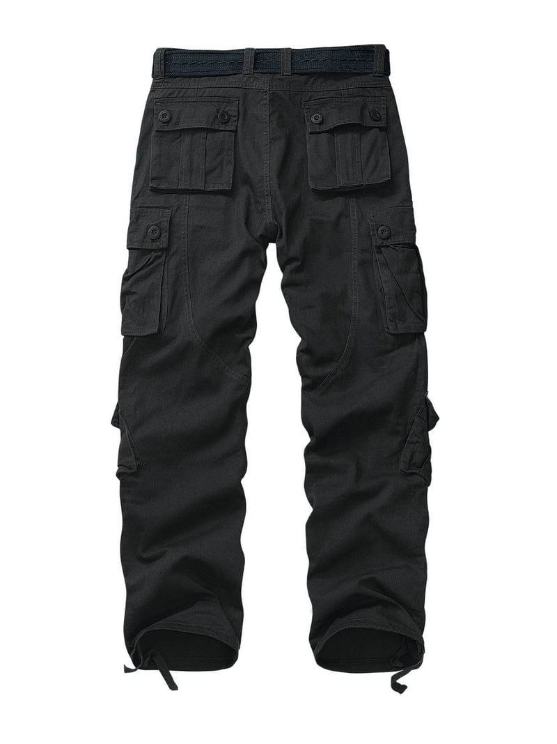 ★新品★CARGO SLACKS PANTS TRGPSG Men's Cargo Pants, 8 Pockets, Cotton, Relaxed Fit, Black