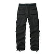 thumbnail image 3 of TRGPSG Men's Cargo Pants with 8 Pockets Cotton Cargo Work Pants(No Belt),Black 36x32, 3 of 8
