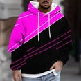 thumbnail image 2 of Colorblock Sweater Solid Color Sweatshirts Plus Size Fleece Pullover Men Sherpa Crop Hoodies for Men Workout Turtleneck Sweater Men, 2 of 5