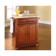 thumbnail image 2 of Alexandria Wood Top Portable Kitchen Island/Cart Cherry/Natural, 2 of 5
