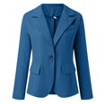 thumbnail image 5 of Siilsaa Women Blazers Lightweight Notched Lapel Pockets Button Work Office Blazer Jacket Suit Blue,S, 5 of 5
