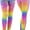 Tattered Rainbow Holes, variant on Women's Tattered Rainbow Holes Footless Tights - Rainbow - One Size