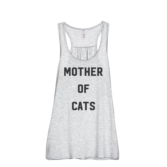 Mother Of Cats Women's Fashion Sleeveless Flowy Racerback Workout Yoga Tank Top Sport Grey Large