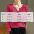 thumbnail image 3 of SeekIslan Women's Fall V Neck Button Front Cardigan with Long Sleeves and Ribbed Trim, 3 of 5