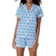 thumbnail image 1 of Conjunto de pijama para mujer de 2 piezas con botones y pantalones cortos de mono y conejito Y2k Roller Dupes Rabbit Preppy Loungewear Pjs, 1 of 3