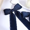 thumbnail image 4 of Triani 2Pcs Tassel Bowknots Large Long Tail Hair Bows for Women Girls Slides Metal Clips Hair Bow for Women Girls Toddlers Teens Kids Ponytail Holder Decoration(Navy), 4 of 7
