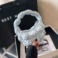 thumbnail image 1 of Bolso de mano para mujer, bandolera plisada con cadena, neceser de maquillaje (azul claro) Likrtyny Para Estrenar, 1 of 5