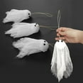 thumbnail image 6 of Pack of 10 Small Hanging Ghost with White Creep Cloth and Black Eyes for Halloween Party Decoration Home/Yards/Garden/Pub/Classroom/Showcase/Living Room Holiday Party Decor, 6 of 9