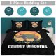 thumbnail image 5 of Save The Chubby Unicorns - Juego de funda de edredón suave de 3 piezas, tamaño king y queen, 1 funda de edredón y 2 fundas de almohada con cierre de cremallera, 86" x 70", 5 of 8