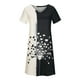 thumbnail image 4 of Vestido largo hasta la rodilla con cuello en V y manga corta con estampado cómodo e informal a la moda para mujer Pompotops ghjkhdj14291, 4 of 8
