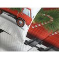 thumbnail image 3 of Ambesonne Christmas Quilted Bedspread Set 3 Pcs, Xmas Truck and Tree, Queen Size, White Red Green, 3 of 4