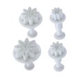 thumbnail image 4 of 2 juegos de cortadores de galletas con émbolo de flores, herramienta de molde para hornear, 4 of 5
