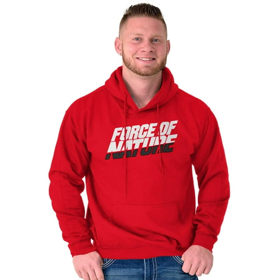 Force Nature Inspire Fitness Funny Unisex Plus Fleece Graphic Hoodie Brisco Brands 2X