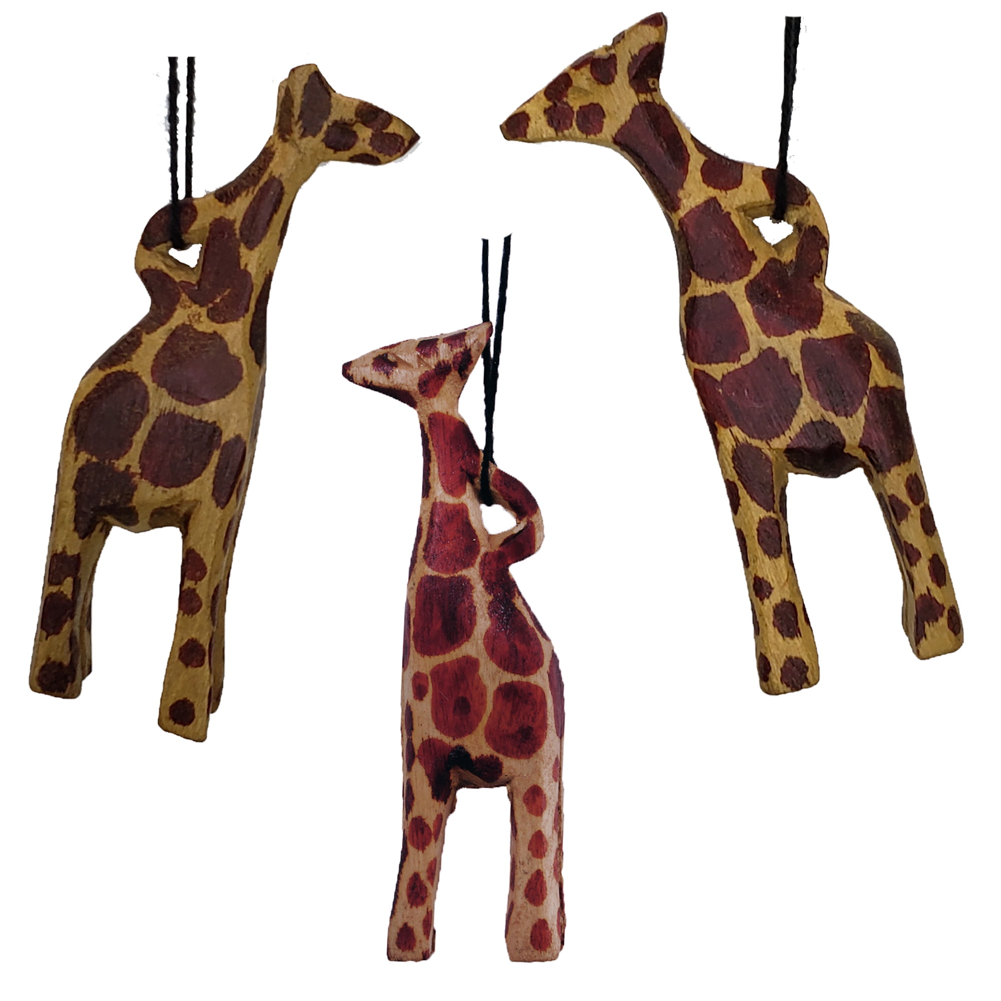 Handcrafted Wooden Giraffe Ornament Hanging Figurine Décor Art by the