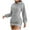 Grey, variant on Daznico Sweatshirt for Women - Women's Fall Winter Hooded Drawstring Bodycon Long Sleeve Sweatshirt Dress, Hooded Sweatshirt Women,Color:Black Size:XL