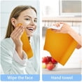 thumbnail image 7 of Dreamtimes Plain Orange Solid Color Washcloths, 2 PCS 12 X 12 Inches Cotton Wash Cloths, Highly Absorbent and Soft Face Towels for Bathroom,Gym,Hotel and Spa, 7 of 7