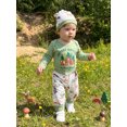 thumbnail image 5 of Cjfdfy Newborn Baby Boy Forest Animal Fall Outfits Cutest Critter in the Woods Print Long Sleeve Romper Pants With Hat 3pcs Infant Cute Coming Home Outfit 0-12M, 5 of 9