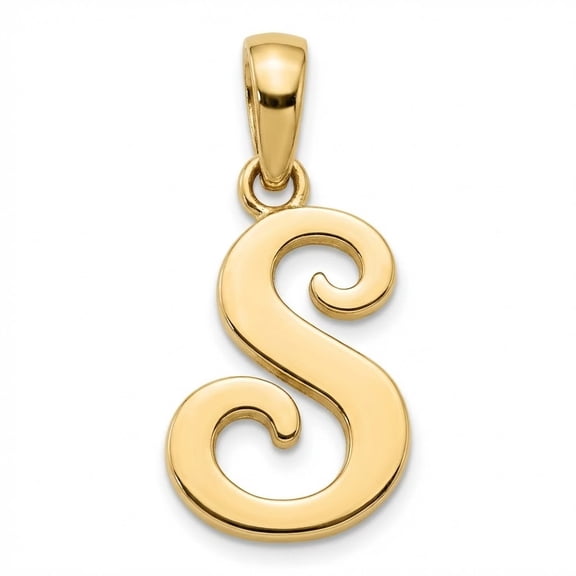 Charm America - Gold Initial Letter "S" Charm - 14 Karat Solid Gold