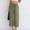 #119-Army Green, variant on Women's Solid Color Elastic Waist Drawstring Cotton-Linen Blend Pocket Pants for Casual Daily Wear