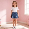 thumbnail image 2 of Girls Denim Shorts For Everyday Comfort And Easy Care – Knee Graze Ready Jeans Shortpants For Kids, 2 of 6