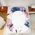 thumbnail image 5 of Feelyou Tokyo Ocean Wave Twin Sheet Sets, Pink Cherry Blossoms Bedding, 3pcs, 5 of 7