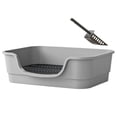 thumbnail image 3 of Caja de arena Abierta con Entrada Baja para gatos Fernando Color gris, 3 of 8