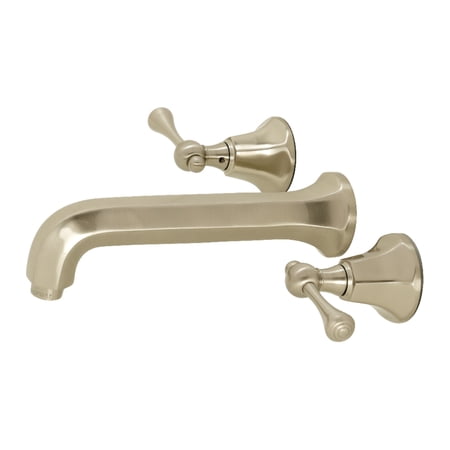 Kingston Brass KS4128BL Wall Mount Bathroom Faucet Brushed Nickel