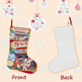 thumbnail image 3 of Sagwa la Gatita Siamesa China Tema: Calcetines de Navidad, fino lino blanco para colgar en escaleras y chimenea, decoración navideña para el hogar, regalo de Navidad. 45cm × 32cm, 3 of 5