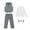 4PCS Gray + White, variant on Kkkded Youth Kids 4 Piece Boys Formal Gentleman Suit Set with Vest Pants Dress Shirt and Tie Toddler Dresswear Outfit for Spring Fall 1-14 Years Old