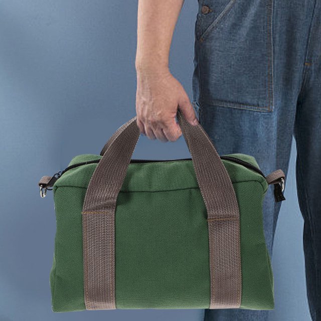 HEATSHAKING Electricians Tool Bag Tool Pouch Green Canvas 1Set for Women