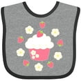 thumbnail image 3 of Inktastic Strawberry Cupcake with Cute Daisies Boys or Girls Baby Bib, 3 of 4